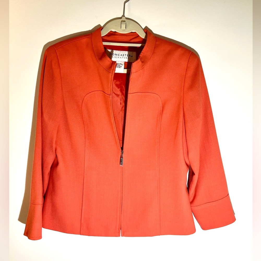 Doncaster Wool Zip-up Blazer Jacket